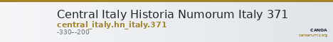 Central Italy Historia Numorum Italy 371 — CANOA