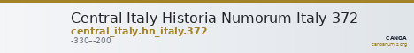 Central Italy Historia Numorum Italy 372 — CANOA
