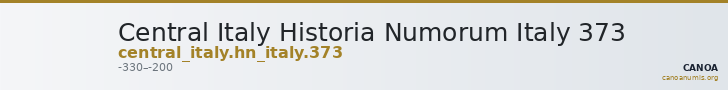 Central Italy Historia Numorum Italy 373 — CANOA