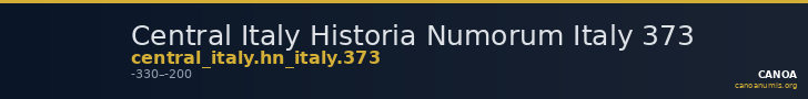 Central Italy Historia Numorum Italy 373 — CANOA