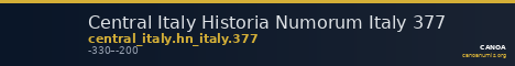 Central Italy Historia Numorum Italy 377 — CANOA
