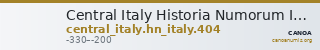 Central Italy Historia Numorum Italy 404 — CANOA