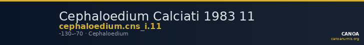 Cephaloedium Calciati 1983 11 — CANOA