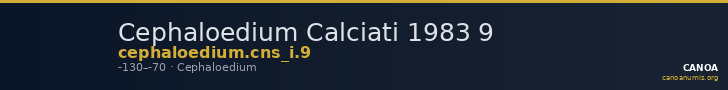 Cephaloedium Calciati 1983 9 — CANOA