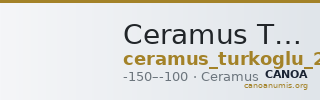 Ceramus Turkoğlu 2019 C3. AE unknown — CANOA