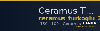 Ceramus Turkoğlu 2019 C3. AE unknown — CANOA