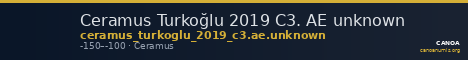 Ceramus Turkoğlu 2019 C3. AE unknown — CANOA