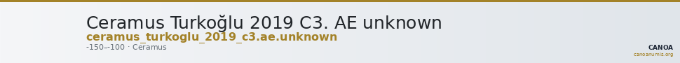 Ceramus Turkoğlu 2019 C3. AE unknown — CANOA