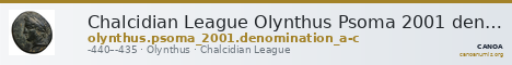 Chalcidian League Olynthus Psoma 2001 denomination A and C — CANOA