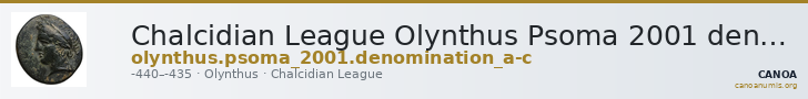 Chalcidian League Olynthus Psoma 2001 denomination A and C — CANOA