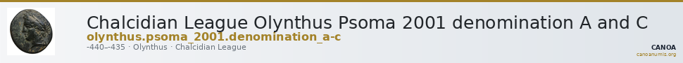 Chalcidian League Olynthus Psoma 2001 denomination A and C — CANOA