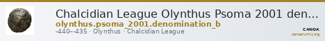 Chalcidian League Olynthus Psoma 2001 denomination B — CANOA