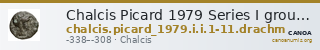 Chalcis Picard 1979 Series I group I issue 1-11 drachm — CANOA