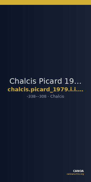 Chalcis Picard 1979 Series I group I issue 12 a bronze — CANOA