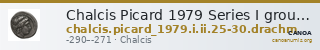 Chalcis Picard 1979 Series I group II issue 25-30 drachm — CANOA