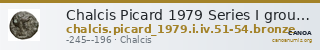 Chalcis Picard 1979 Series I group IV issue 51-54 bronze — CANOA