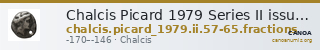 Chalcis Picard 1979 Series II issue 57-65 silver fractions — CANOA