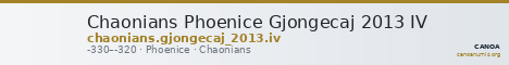 Chaonians Phoenice Gjongecaj 2013 IV — CANOA