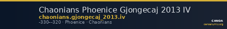 Chaonians Phoenice Gjongecaj 2013 IV — CANOA