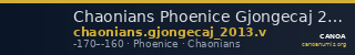 Chaonians Phoenice Gjongecaj 2013 V — CANOA