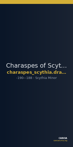 Charaspes of Scythia Thrace Draganov 2015 564-71 — CANOA