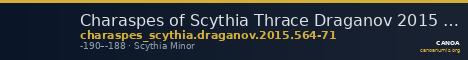 Charaspes of Scythia Thrace Draganov 2015 564-71 — CANOA