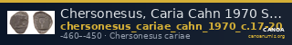 Chersonesus, Caria Cahn 1970 Series C.17-20 — CANOA