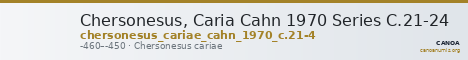 Chersonesus, Caria Cahn 1970 Series C.21-24 — CANOA