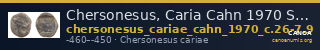 Chersonesus, Caria Cahn 1970 Series C.26-27, 29 — CANOA