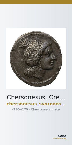 Chersonesus, Crete Svoronos 1890 (1972) 8-16 — CANOA