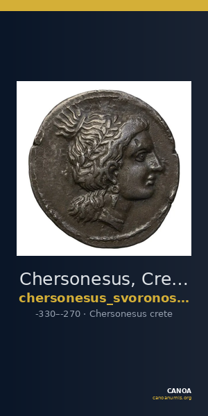 Chersonesus, Crete Svoronos 1890 (1972) 8-16 — CANOA