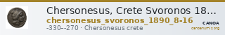 Chersonesus, Crete Svoronos 1890 (1972) 8-16 — CANOA