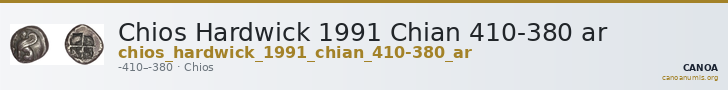 Chios Hardwick 1991 Chian 410-380 ar — CANOA
