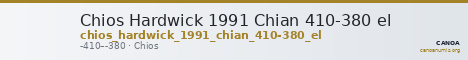 Chios Hardwick 1991 Chian 410-380 el — CANOA