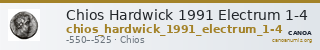 Chios Hardwick 1991 Electrum 1-4 — CANOA