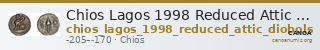 Chios Lagos 1998 Reduced Attic standard diobols — CANOA