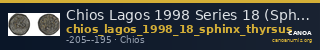 Chios Lagos 1998 Series 18 (Sphinx/Thyrsus) — CANOA