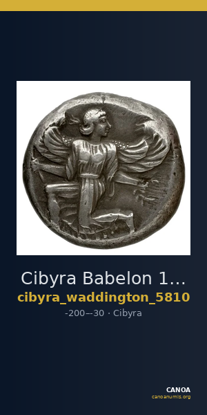 Cibyra Babelon 1898 (Inv. Waddington) 5810 — CANOA