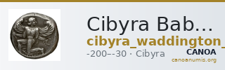 Cibyra Babelon 1898 (Inv. Waddington) 5810 — CANOA