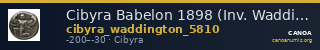 Cibyra Babelon 1898 (Inv. Waddington) 5810 — CANOA