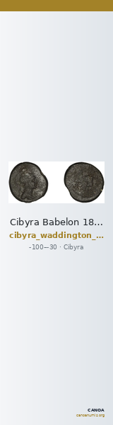 Cibyra Babelon 1898 (Inv. Waddington) 5812 — CANOA