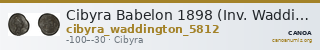 Cibyra Babelon 1898 (Inv. Waddington) 5812 — CANOA