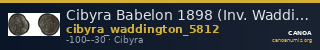 Cibyra Babelon 1898 (Inv. Waddington) 5812 — CANOA