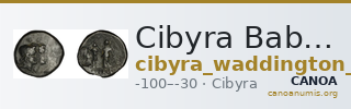 Cibyra Babelon 1898 (Inv. Waddington) 5813 — CANOA