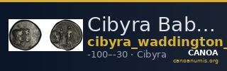Cibyra Babelon 1898 (Inv. Waddington) 5813 — CANOA