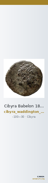 Cibyra Babelon 1898 (Inv. Waddington) 5814 — CANOA