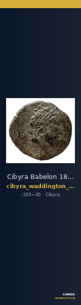Cibyra Babelon 1898 (Inv. Waddington) 5814 — CANOA