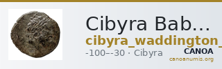 Cibyra Babelon 1898 (Inv. Waddington) 5814 — CANOA