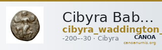 Cibyra Babelon 1898 (Inv. Waddington) 5815 — CANOA