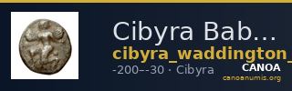 Cibyra Babelon 1898 (Inv. Waddington) 5815 — CANOA